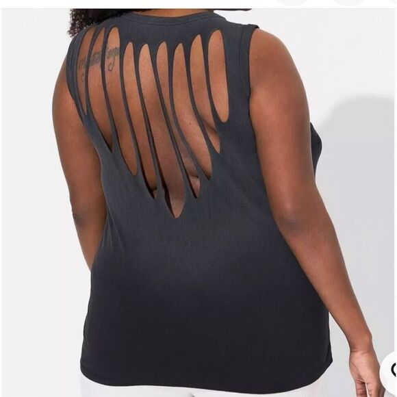 Torrid American Lips Crew Neck Slash Back Tank NWT sz 3/3xl xxxl #E95302 - Picture 4 of 8